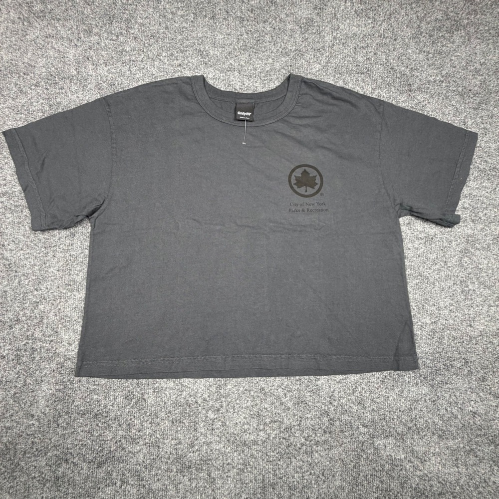 Only‎ NY City of New York Parks & Recreation Crop T-Shirt Charcoal Grey XL Peru